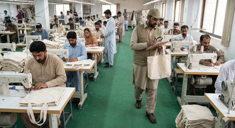 Kwaliteitscontrole Van De Stiksels Cotton Tote Factory